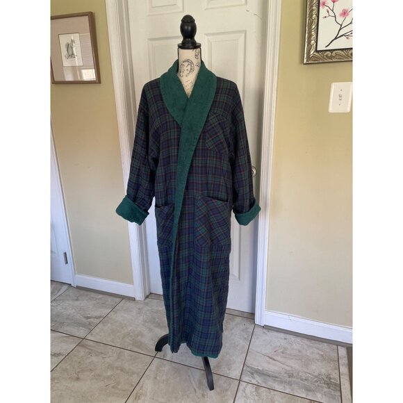 Victoria's Secret Authentic Country Cottons Plaid Terry Cloth Bath Robe M/L - Picture 14 of 16